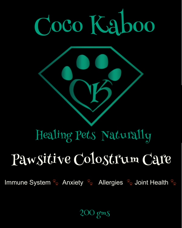 Pawsitive Colostrum Care 200g Packet Label - Natural Healing for Pets - Benefits, Nutrition, and Usage