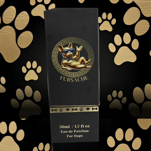 Fursache dog deodoriser packaging – front of Eau de Pawfum box for dogs, 50ml