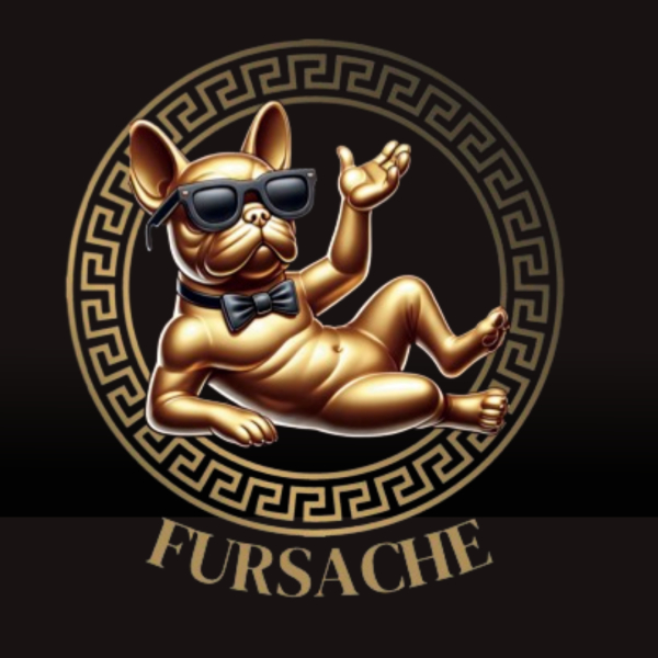 Fursache dog deodoriser spray brand logo – luxury French bulldog with sunglasses